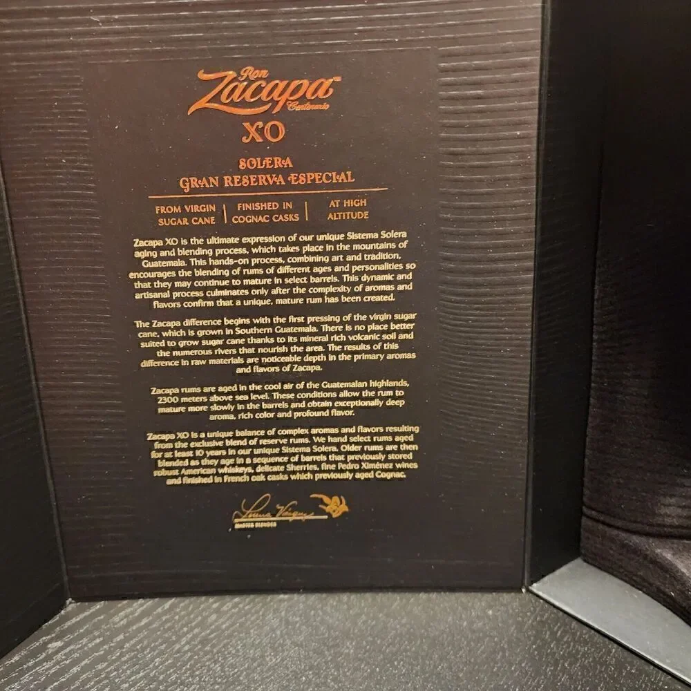 Ron Zacapa Centenario XO Solera Gran Reserva (Box Only No Bottle)